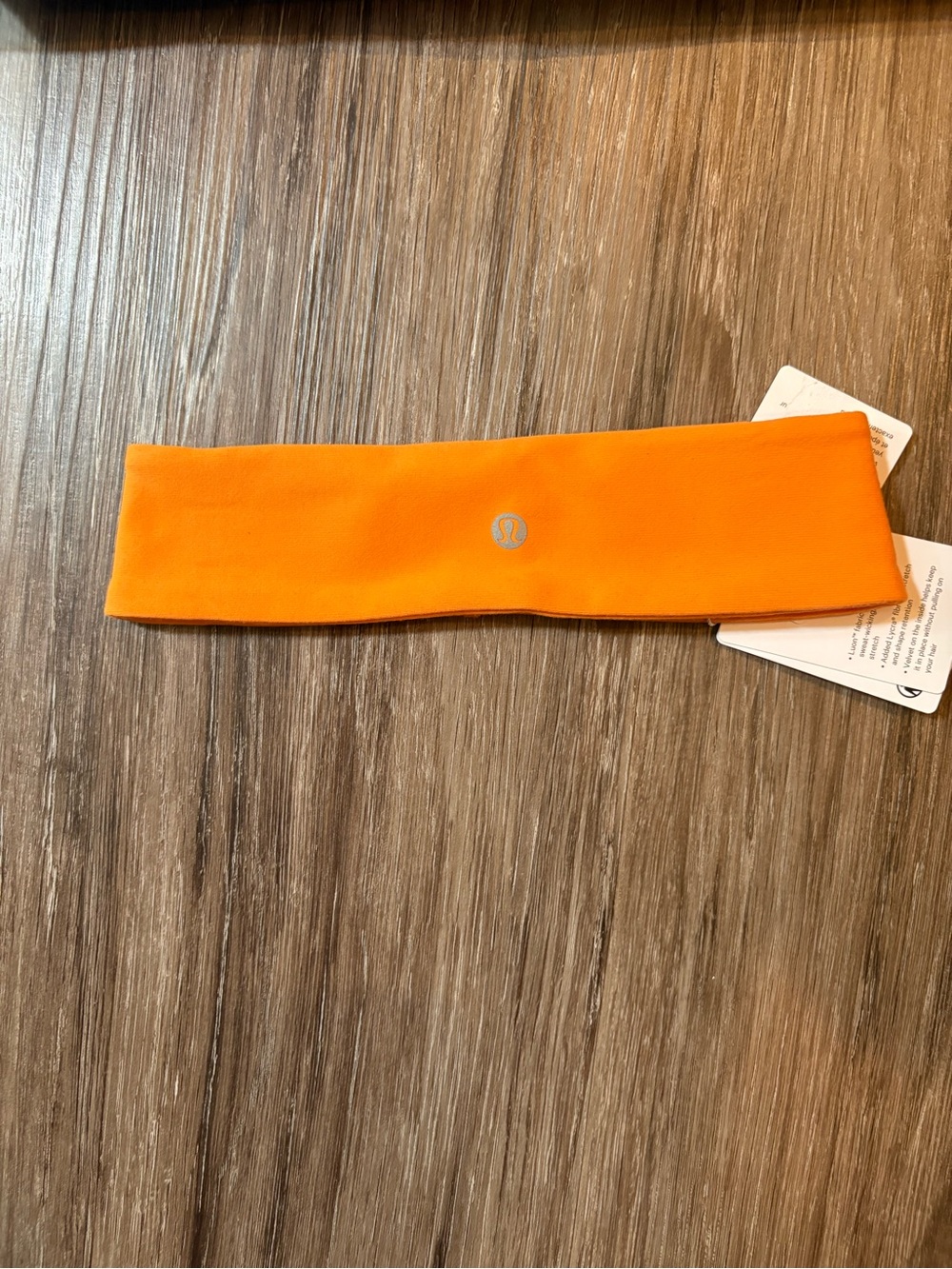 lululemon athletica Orange Reflective Logo Headband